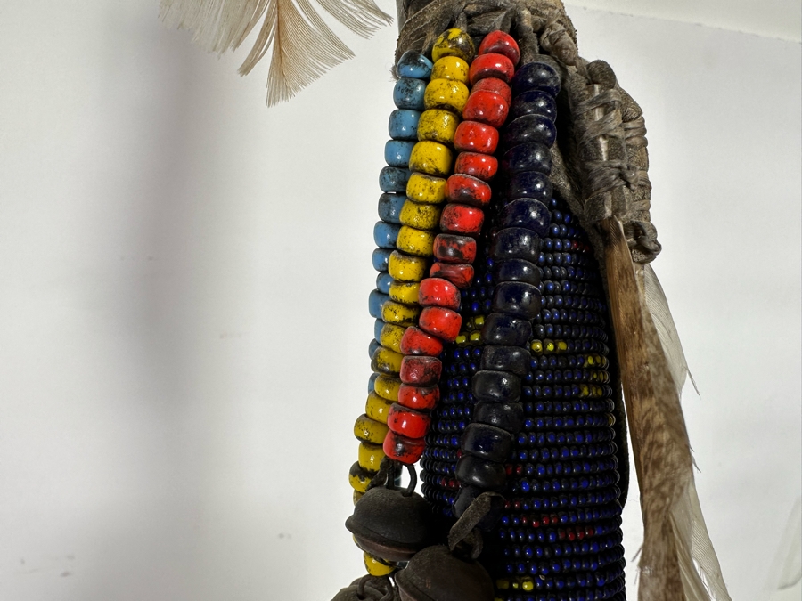 Vintage Native American Beaded Coup Stick - See Photos For Details 80'L [Photo 6]