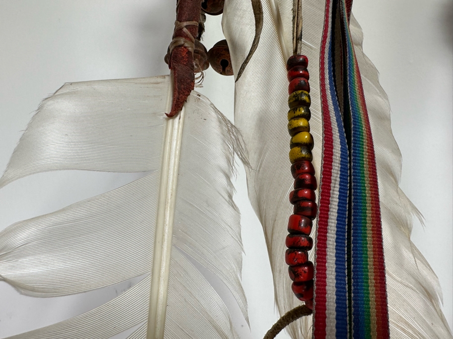 Vintage Native American Beaded Coup Stick - See Photos For Details 80'L [Photo 13]