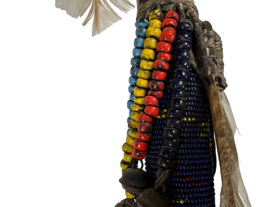 Vintage Native American Beaded Coup Stick - See Photos For Details 80'L [Photo 4]