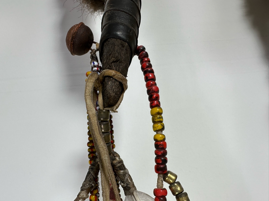 Vintage Native American Beaded Coup Stick - See Photos For Details 80'L [Photo 14]