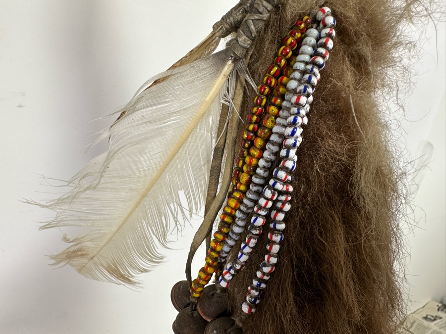 Vintage Native American Beaded Coup Stick - See Photos For Details 80'L [Photo 10]