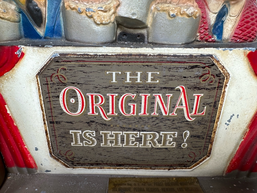 Vintage Mid-Century Pabst Blue Ribbon Beer Back Bar Barbershop Quartet Statue Right Pole Has Been Replaced With Plastic Pole 11.5W X 3.5D X 9H [Photo 6]