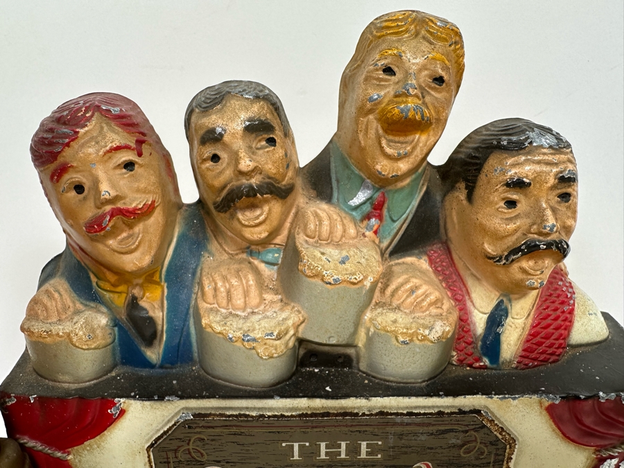 Vintage Mid-Century Pabst Blue Ribbon Beer Back Bar Barbershop Quartet Statue Right Pole Has Been Replaced With Plastic Pole 11.5W X 3.5D X 9H [Photo 5]