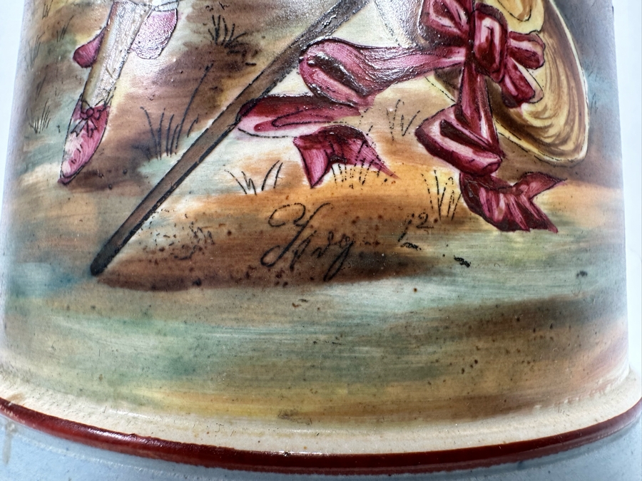 Impressive Tall Hand Painted Antique 1815 Royal Bavarian Beer Stein Nurnberg 16H [Photo 11]