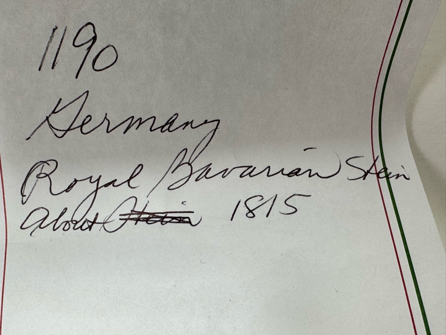 Impressive Tall Hand Painted Antique 1815 Royal Bavarian Beer Stein Nurnberg 16H [Photo 35]