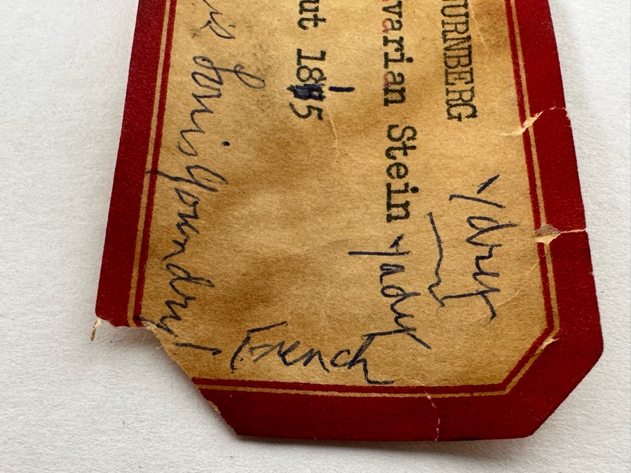 Impressive Tall Hand Painted Antique 1815 Royal Bavarian Beer Stein Nurnberg 16H [Photo 32]