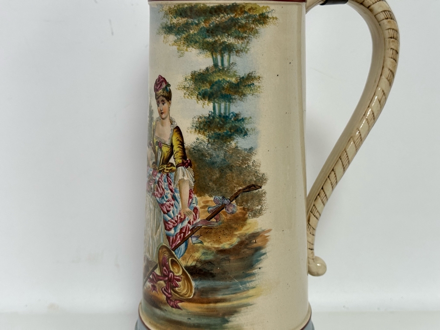 Impressive Tall Hand Painted Antique 1815 Royal Bavarian Beer Stein Nurnberg 16H [Photo 13]