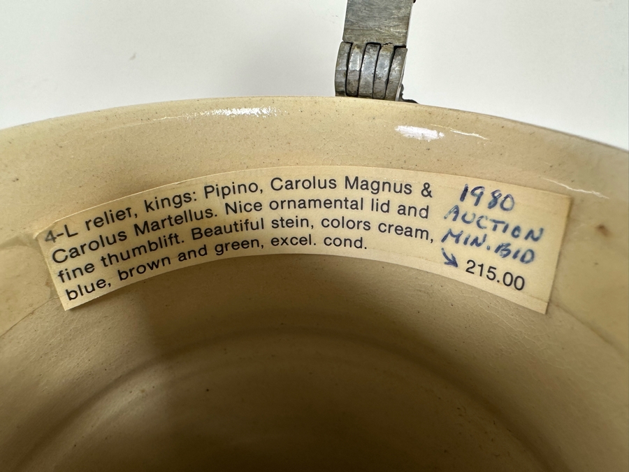 Antique German Relief Beer Stein With Kaiser King 17H [Photo 24]