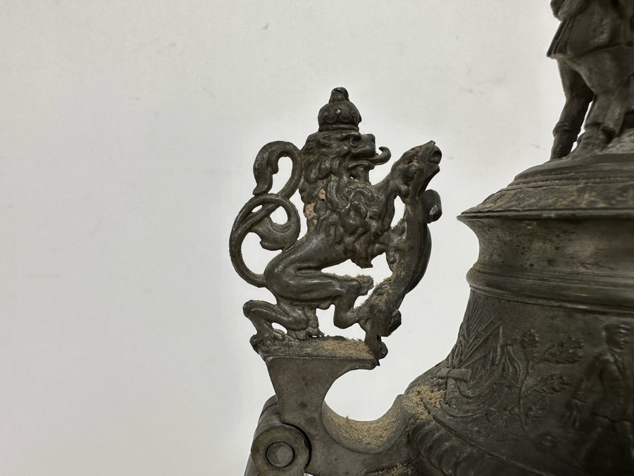 Antique 1896-1898 Regimental Beer Stein Of The Imperial German Army With Lithophane Bottom 11H - See Photos [Photo 9]