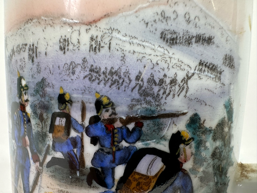 Antique 1896-1898 Regimental Beer Stein Of The Imperial German Army With Lithophane Bottom 11H - See Photos [Photo 24]