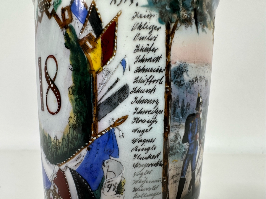 Antique 1896-1898 Regimental Beer Stein Of The Imperial German Army With Lithophane Bottom 11H - See Photos [Photo 13]