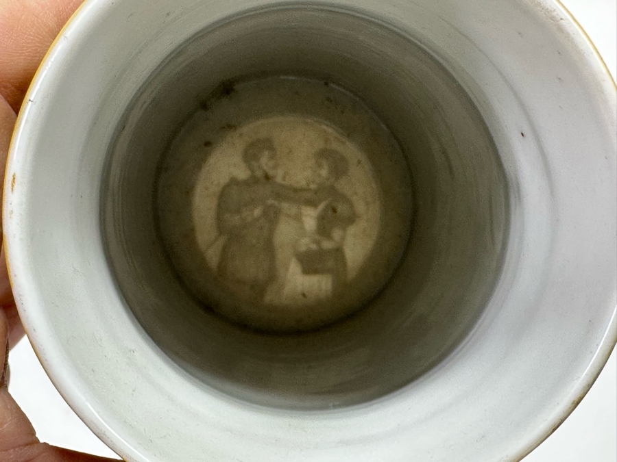 Antique 1910-1912 Regimental Beer Stein Of The Imperial German Army Infantry With Lithophane Bottom 11H - See Photos Handle Has Been Repaired [Photo 39]