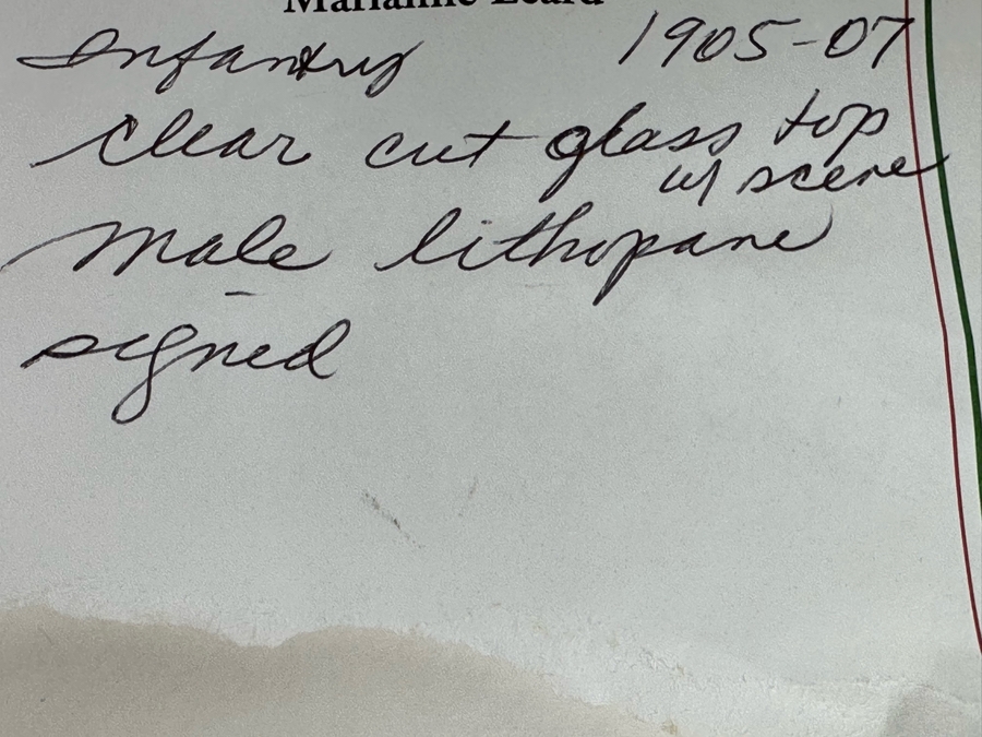 Antique 1905-1907 Regimental Beer Stein Of The Imperial German Army With Lithophane Bottom And Unusual Prism Scene Finial Top 9.5H - See Photos Bottom Of Lithophane Is Cracked [Photo 46]