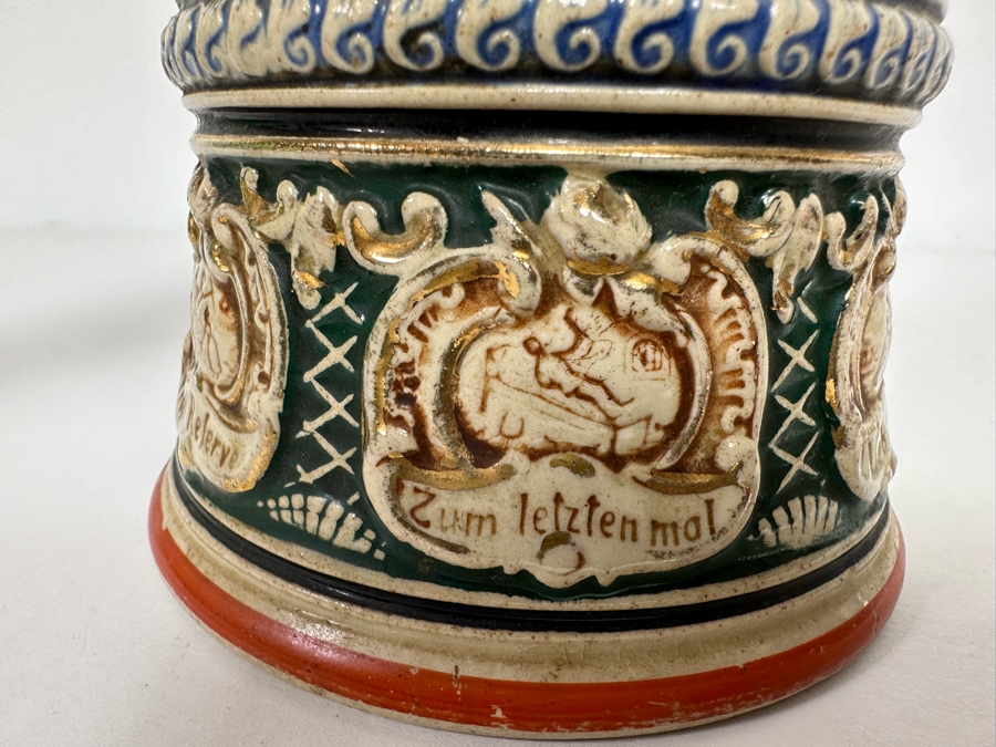 Antique 1909-1911 Regimental Beer Stein Of The Imperial German Army Artillery Regiment #44 8H - See Photos Handle Has Been Repaired [Photo 34]