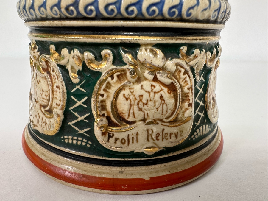 Antique 1909-1911 Regimental Beer Stein Of The Imperial German Army Artillery Regiment #44 8H - See Photos Handle Has Been Repaired [Photo 29]