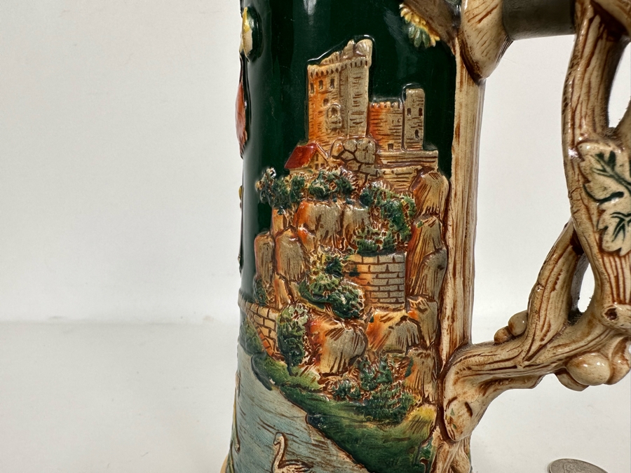 Antique 1912 German Beer Stein 11H - See Photos Makers Mark On Bottom [Photo 13]