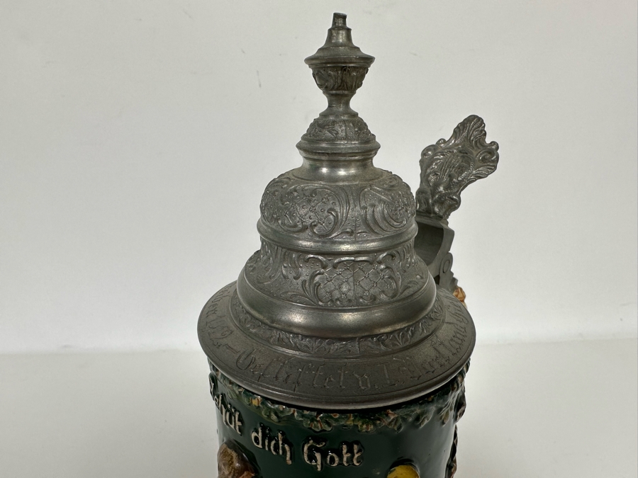 Antique 1912 German Beer Stein 11H - See Photos Makers Mark On Bottom [Photo 23]