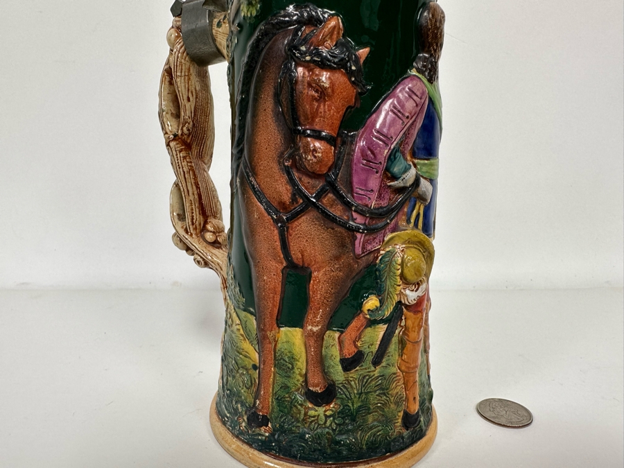 Antique 1912 German Beer Stein 11H - See Photos Makers Mark On Bottom [Photo 8]