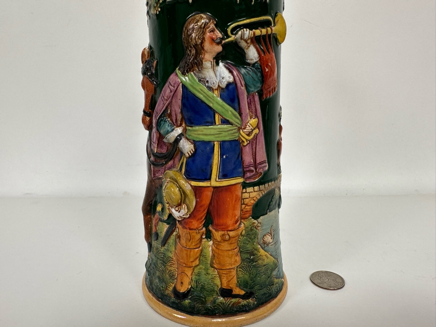 Antique 1912 German Beer Stein 11H - See Photos Makers Mark On Bottom [Photo 6]