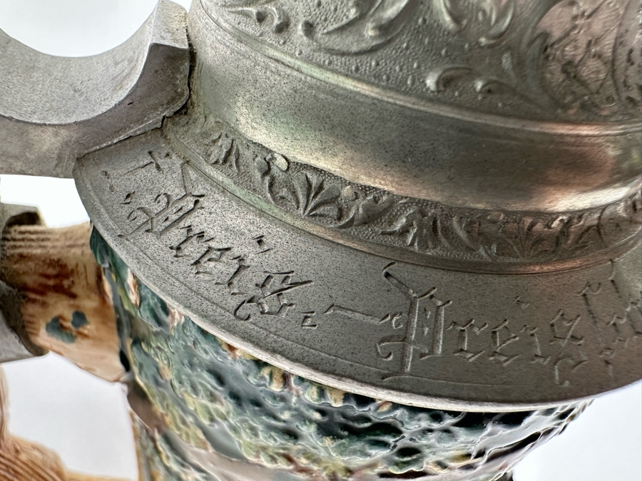 Antique 1912 German Beer Stein 11H - See Photos Makers Mark On Bottom [Photo 16]