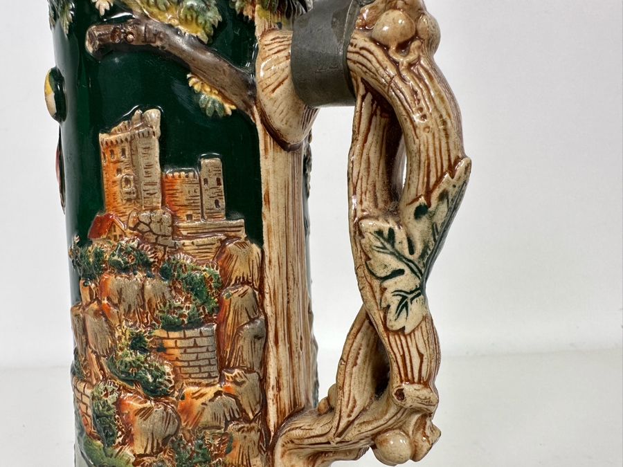 Antique 1912 German Beer Stein 11H - See Photos Makers Mark On Bottom [Photo 14]