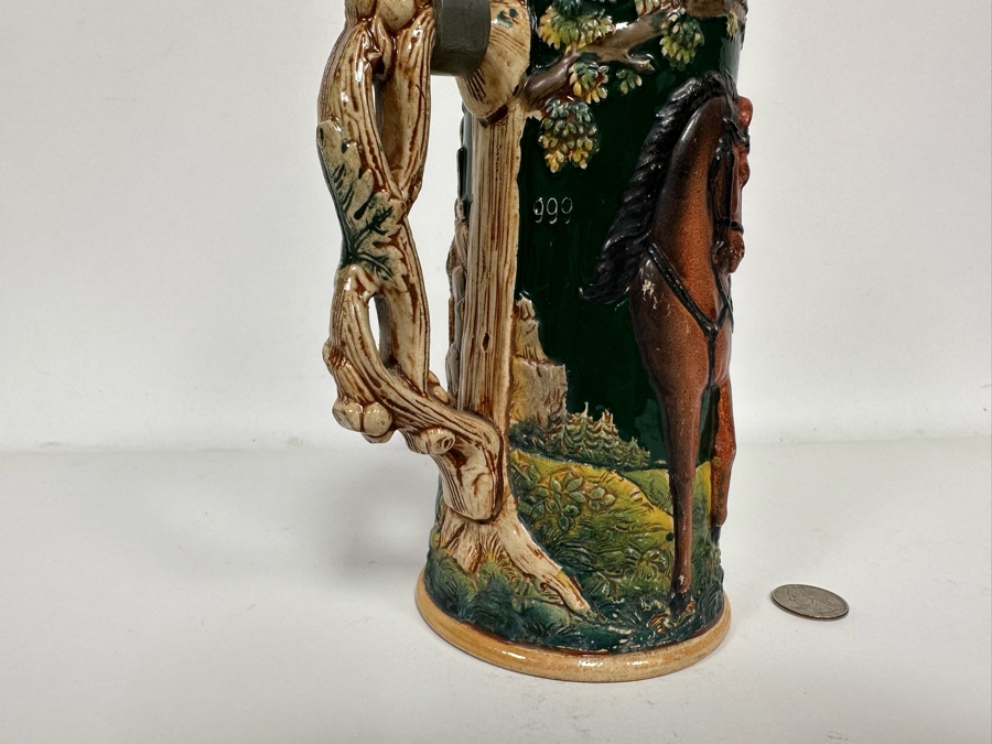 Antique 1912 German Beer Stein 11H - See Photos Makers Mark On Bottom [Photo 10]