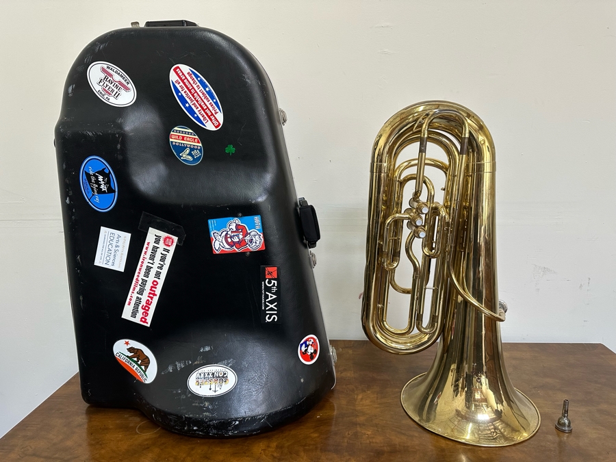 YAMAHA YBB103 Tuba With Hard Shell Case Made In Japan [Photo 4]