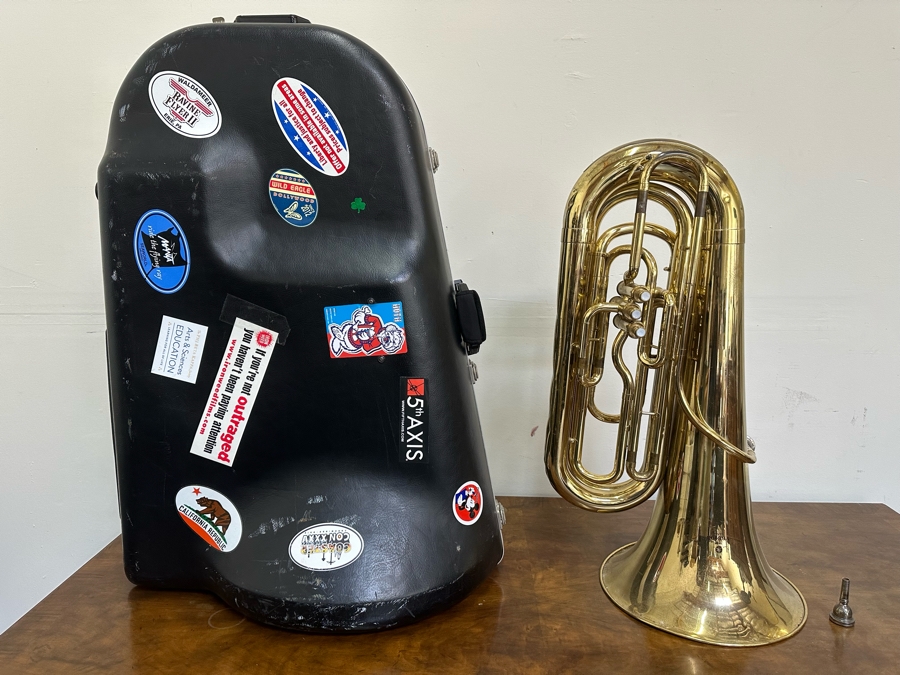 YAMAHA YBB103 Tuba With Hard Shell Case Made In Japan [Photo 3]