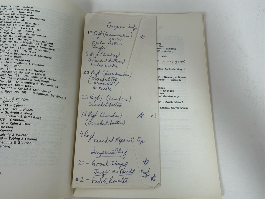 Pair Of Books: Regimental Steins Of The Bavarian And Imperial German Armies First Edition 1971 And Regimental Steins By Major John L. Harrell 1979 [Photo 16]