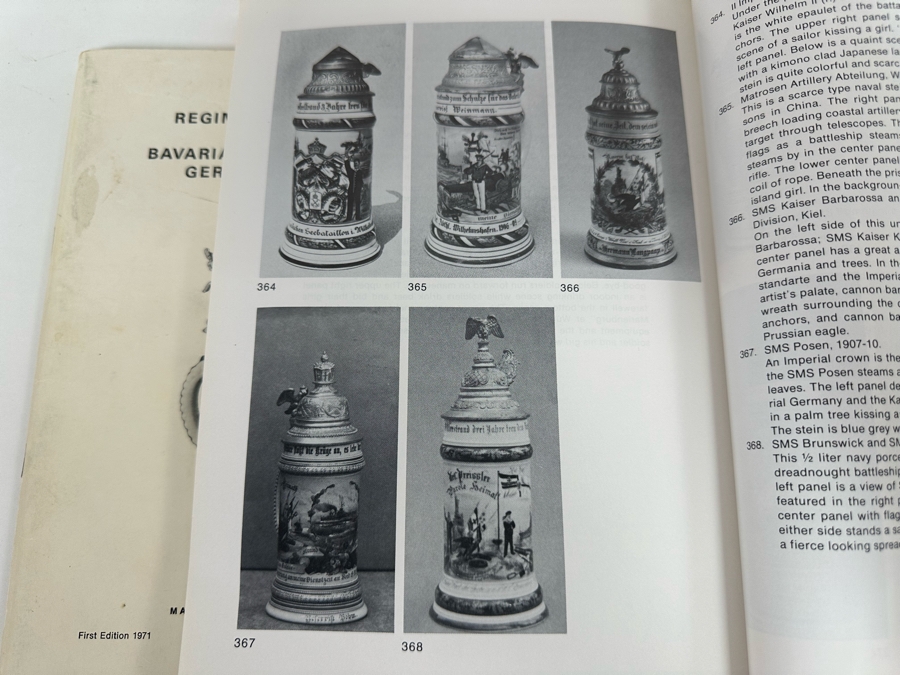 Pair Of Books: Regimental Steins Of The Bavarian And Imperial German Armies First Edition 1971 And Regimental Steins By Major John L. Harrell 1979 [Photo 7]