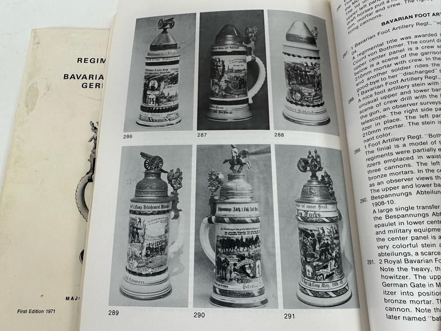 Pair Of Books: Regimental Steins Of The Bavarian And Imperial German Armies First Edition 1971 And Regimental Steins By Major John L. Harrell 1979 [Photo 8]