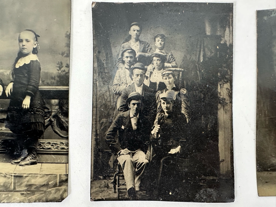 Seven Old Tin Photos 2.5 X 2.5 [Photo 6]