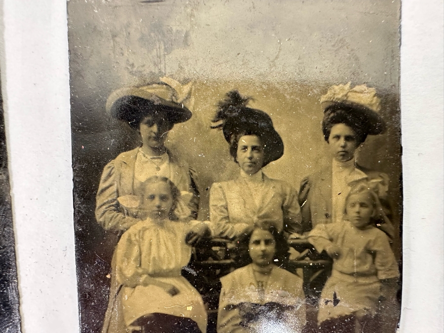 Seven Old Tin Photos 2.5 X 2.5 [Photo 12]