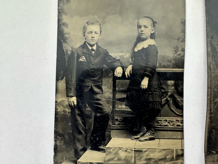 Seven Old Tin Photos 2.5 X 2.5 [Photo 5]