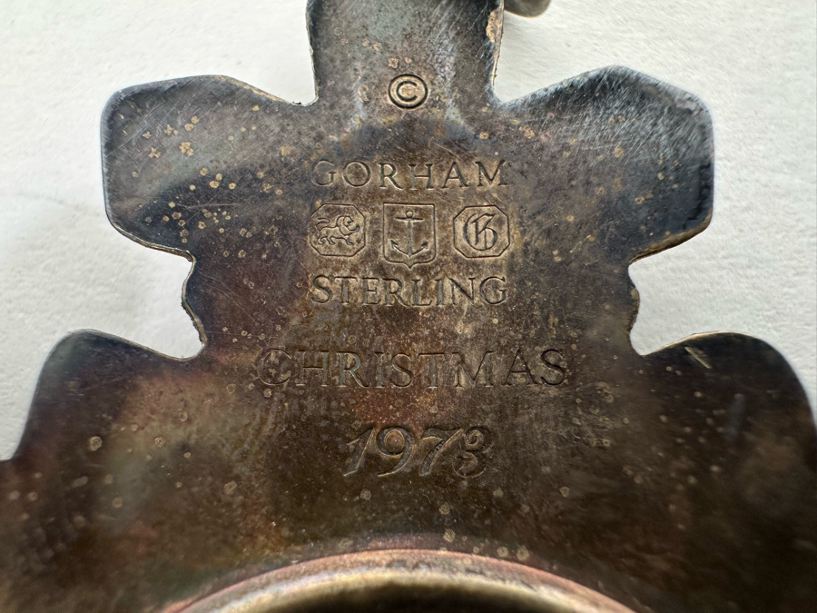 Sterling Silver Gorham 1973 Christmas Ornament 23.1g [Photo 6]