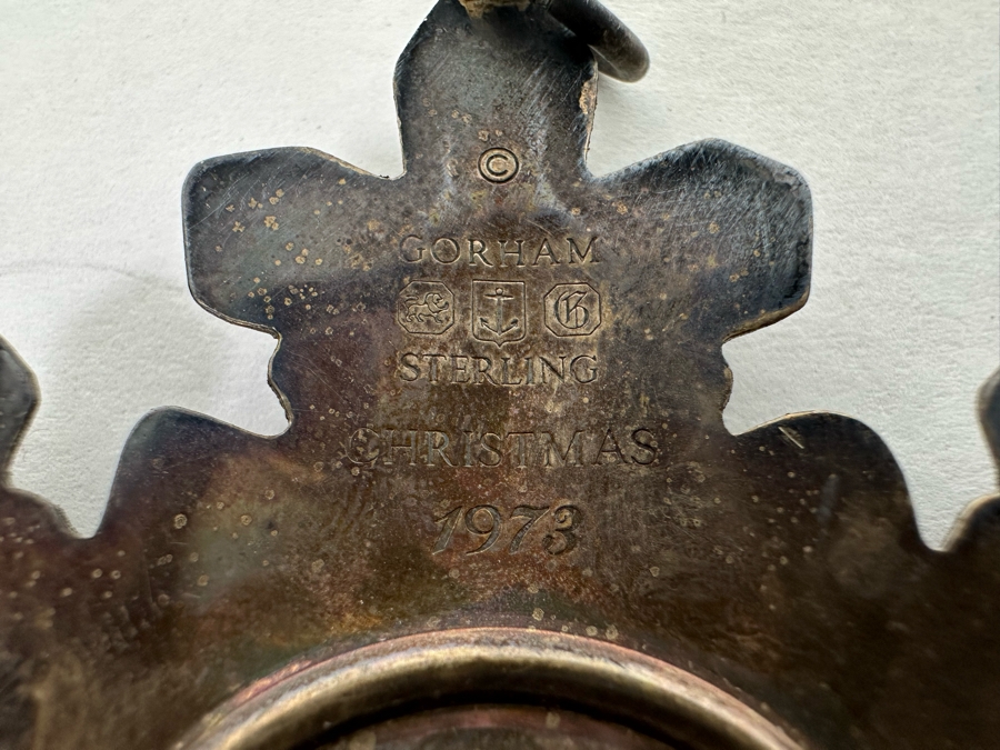 Sterling Silver Gorham 1973 Christmas Ornament 23.1g [Photo 7]