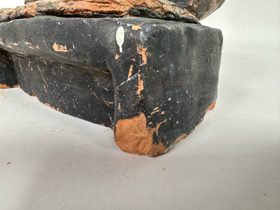 Bonnie Lee Roth (B. 1942, Southern California) Original Clay Sculpture Of Jewish Rabbi Studying 6.5W X 6.5D X 6.5H [Photo 14]