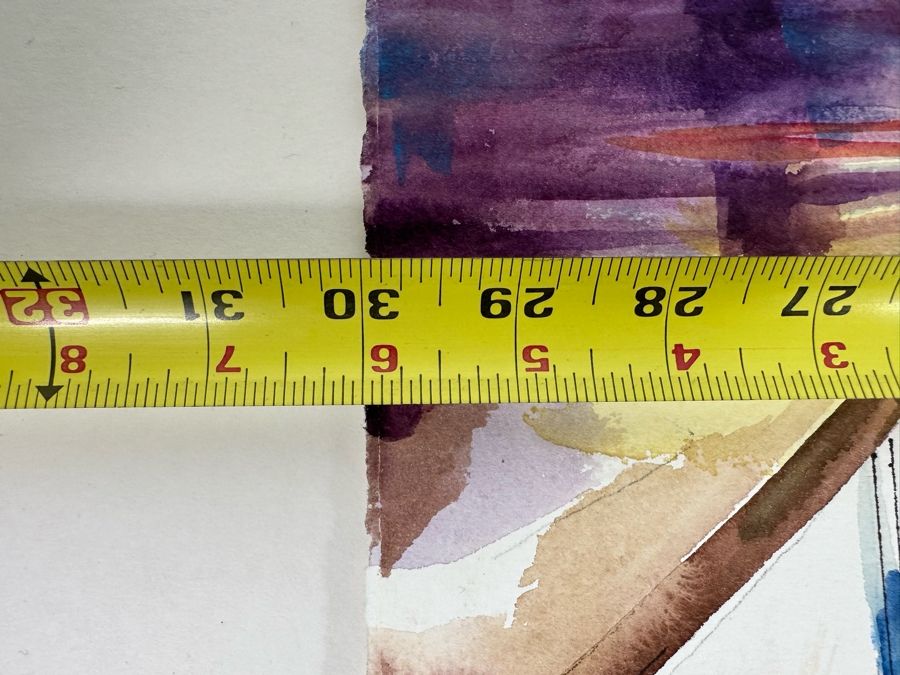 Bonnie Lee Roth (B. 1942, Southern California) Original Watercolor Cityscape Painting On Paper 2008 30 X 22.5 [Photo 10]