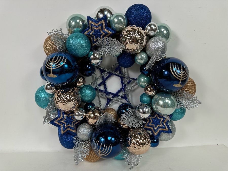Star Of David Hanukkah Wreath Pier 1 Imports With Box 20'W [Photo 3]
