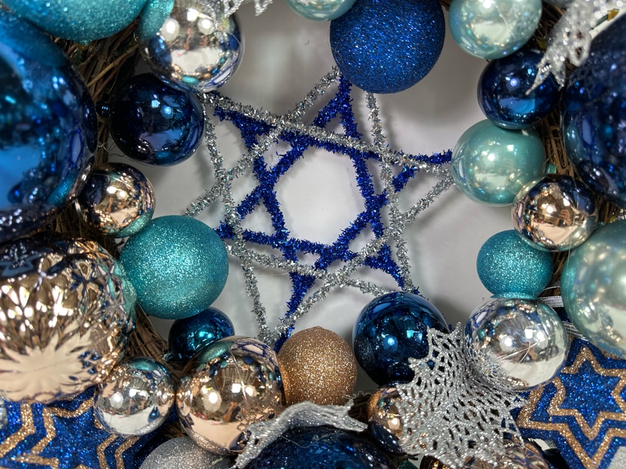 Star Of David Hanukkah Wreath Pier 1 Imports With Box 20'W [Photo 5]