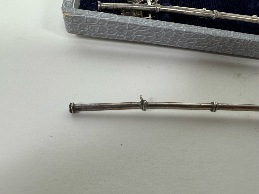 Vintage Sterling Silver 950 Iced Tea Spoons Straws With Box 66.1g [Photo 11]