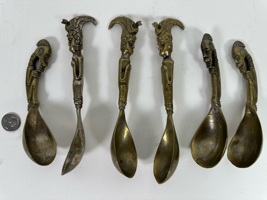 Vintage Brass Ethnic Ladle Spoons [Photo 3]