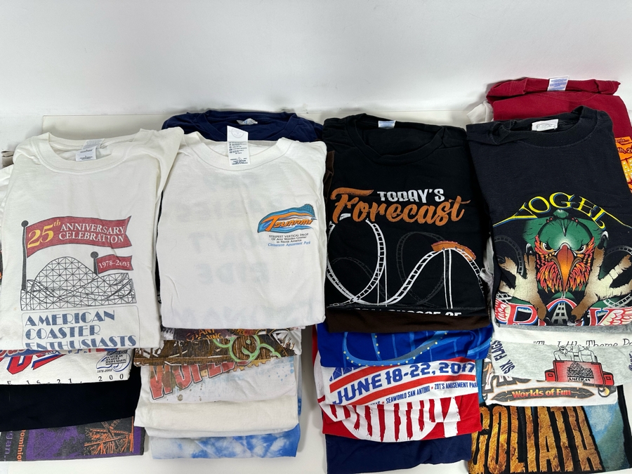 44 Roller Coaster / Theme Park T-Shirts Size L-XL - See Photos [Photo 7]