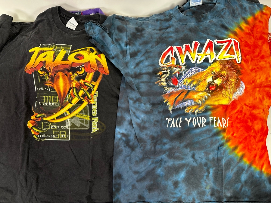 44 Roller Coaster / Theme Park T-Shirts Size L-XL - See Photos [Photo 3]