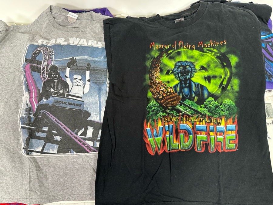 44 Roller Coaster / Theme Park T-Shirts Size L-XL - See Photos [Photo 4]