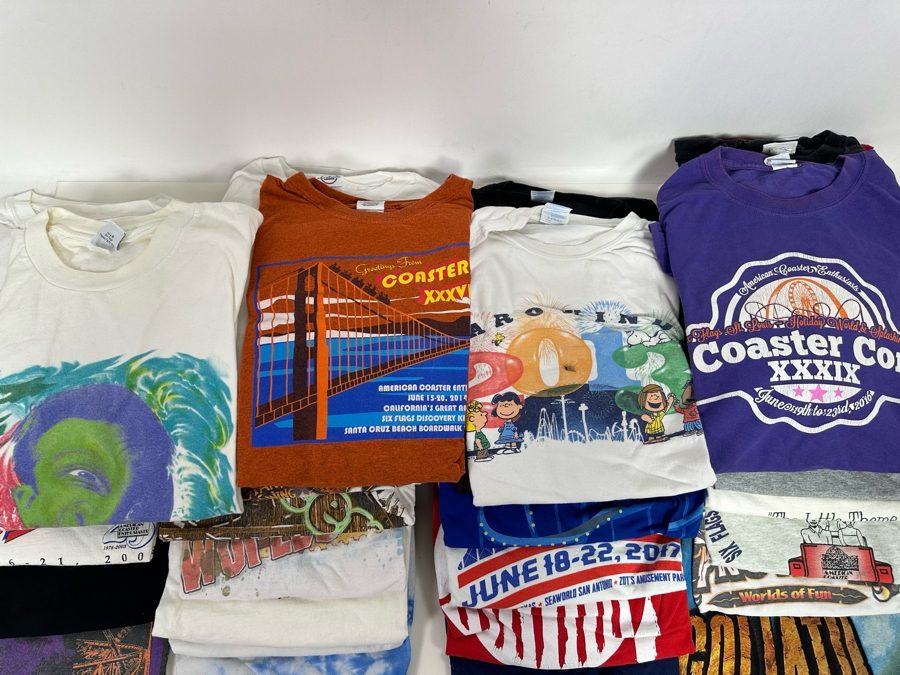 44 Roller Coaster / Theme Park T-Shirts Size L-XL - See Photos [Photo 6]
