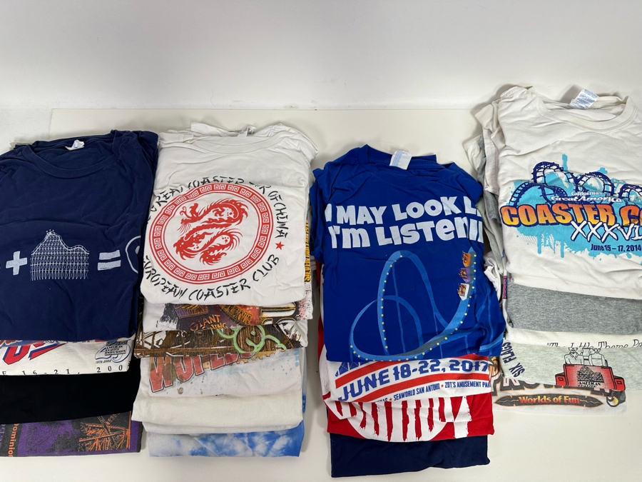 44 Roller Coaster / Theme Park T-Shirts Size L-XL - See Photos [Photo 9]