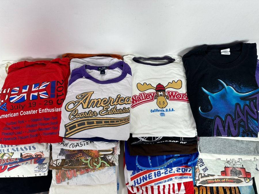 44 Roller Coaster / Theme Park T-Shirts Size L-XL - See Photos [Photo 5]