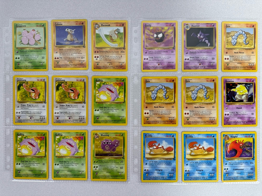 1999 'Unlimited' Third Print Run Pokemon Cards - 18 Cards Stored In Protective Sleeves Ready For Grading [Photo 1]