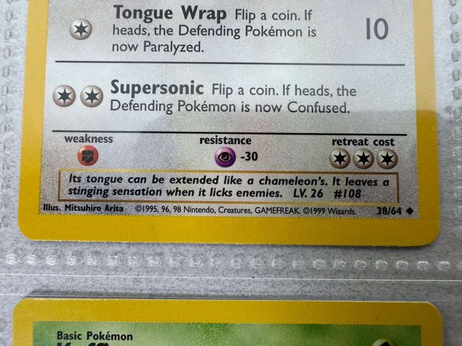 1999 'Unlimited' Third Print Run Pokemon Cards 18 Cards Stored In